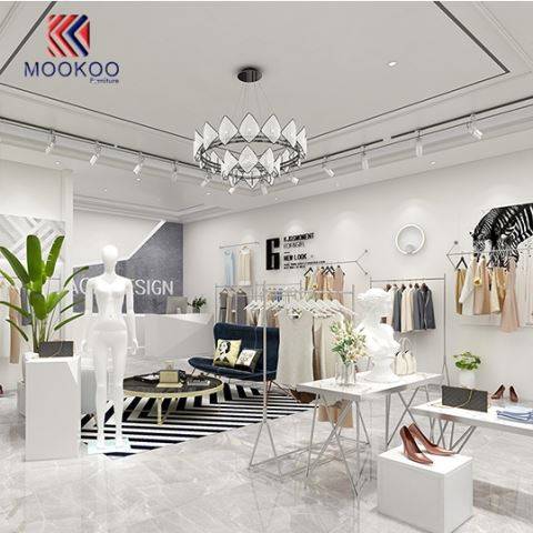 Stříbrný oděvní stojan z nerezové oceli