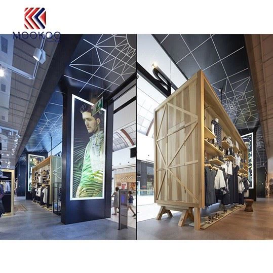 Wooden Garment Rack Display